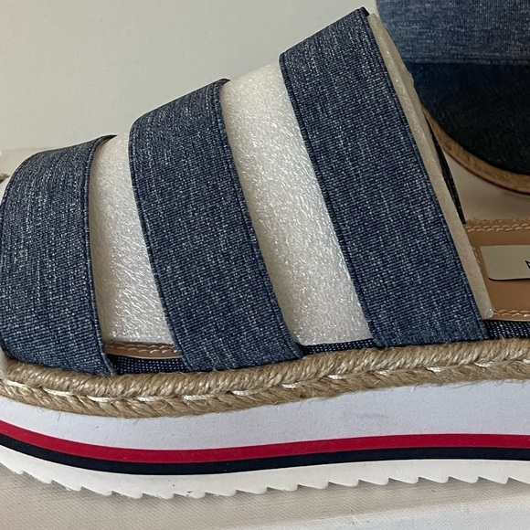 New nib Steven Steve Madden wedge slides denim sz 8m - Picture 6 of 6